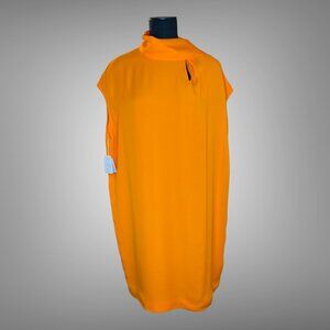 Hermes NWT Kumquat Luxurious Dress With Scarf EU 44 France New Tags